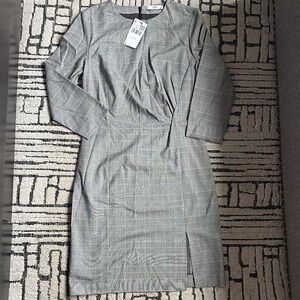 Gray Plaid Women's Dress